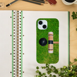 Croquet Ball and Mallet iPhone 15 Case