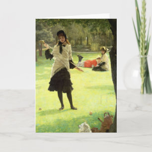 Croquet, c.1878 card