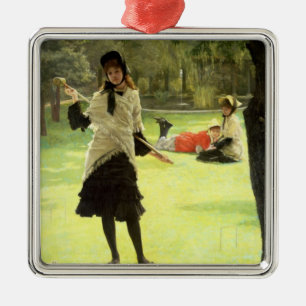 Croquet, c.1878 metal ornament