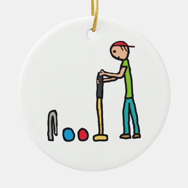 Croquet Ceramic Ornament (Front)