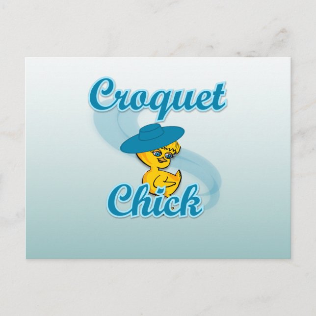 Croquet Chick #3 Postcard (Front)
