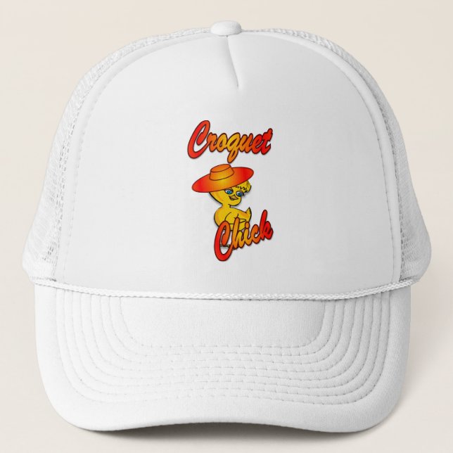 Croquet Chick #5 Trucker Hat (Front)
