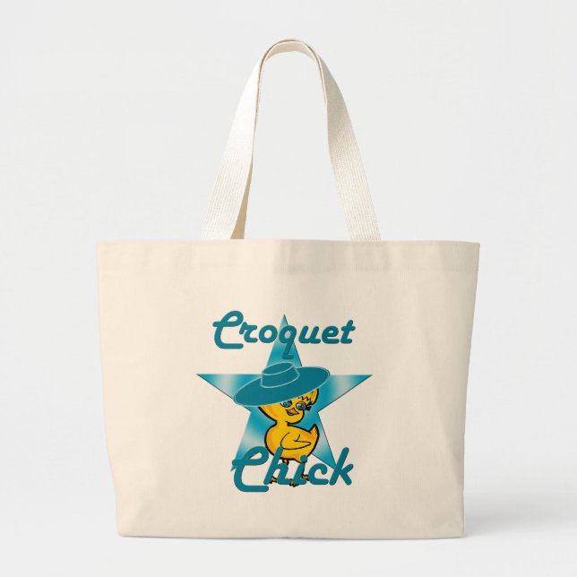 Croquet Chick #7 Large Tote Bag (Front)