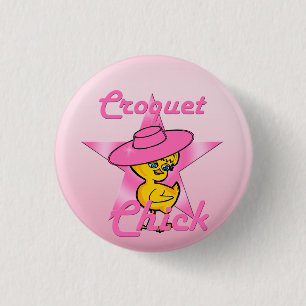 Croquet Chick #8 3 Cm Round Badge