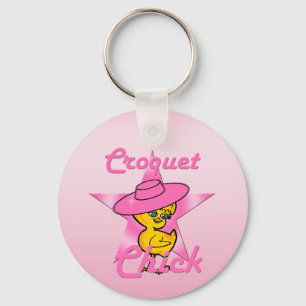 Croquet Chick #8 Key Ring