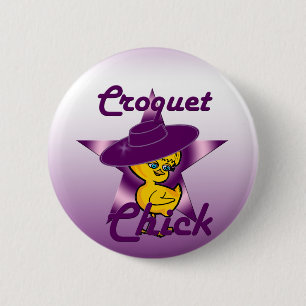 Croquet Chick #9 6 Cm Round Badge