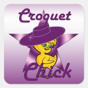 Croquet Chick #9 Square Sticker