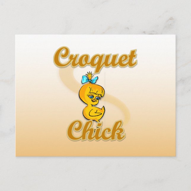 Croquet Chick Postcard (Front)