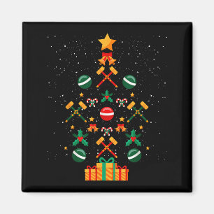 Croquet Christmas Tree Xmas  Magnet