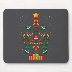 Croquet Christmas Tree Xmas Mouse Pad