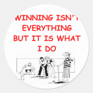 croquet classic round sticker