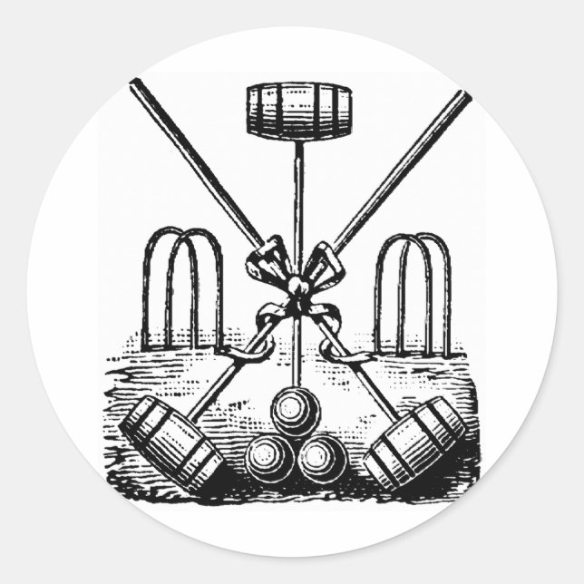 Croquet Classic Round Sticker (Front)