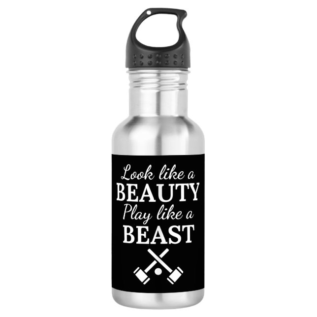 Croquet: Look like a beauty play like a beast. 532 Ml Water Bottle (Front)