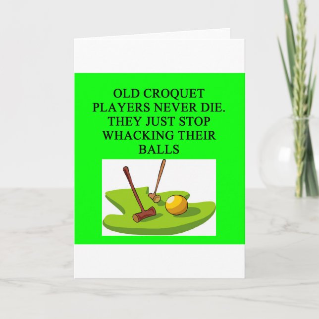 CROQUET player joke Card (Front)