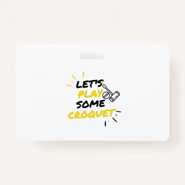 Croquet players ID badge (Front)