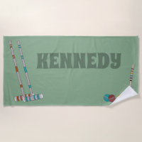 Croquet Set Lawn Games Jade Green Personalised