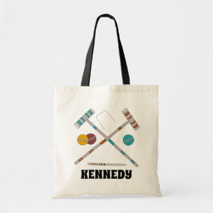 Croquet Set, Lawn Games Personalized Tote Bag