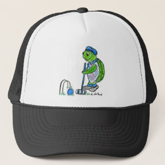 Croquet Turtle Trucker Hat