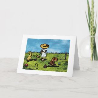 Croquet with Friends Card