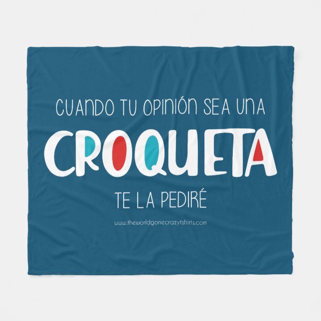 Croqueta Fleece Blanket (Front (Horizontal))
