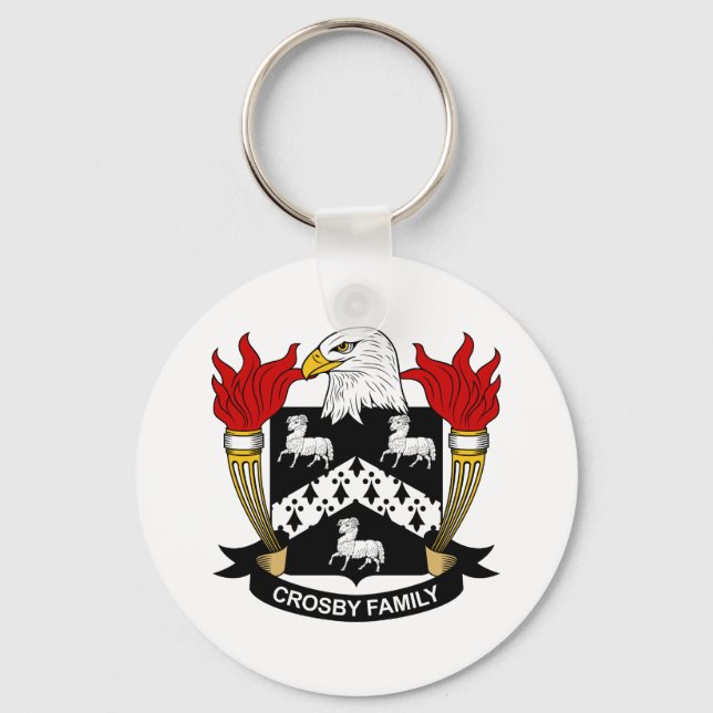 Crosby Family Crest Key Ring (Front)