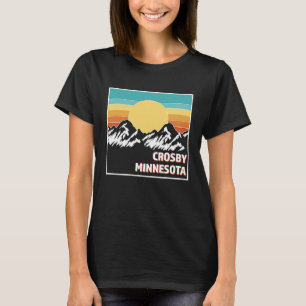 CROSBY MINNESOTA Retro sunset USA Souvenir T-Shirt
