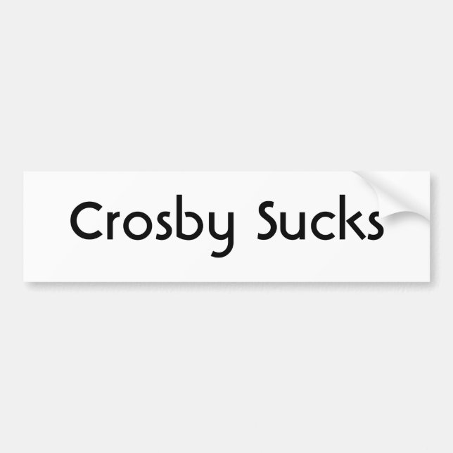 Crosby Sucks Bumper Sticker (Front)
