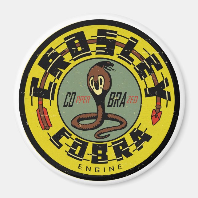 Crosley Cobra Engine distressed vintage sign repro Magnet (Front)