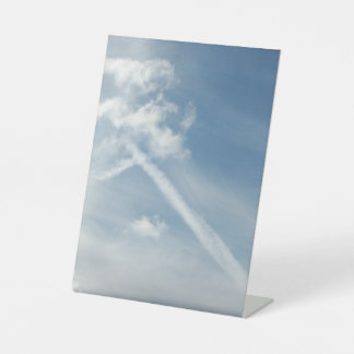 Cross Among Clouds Photo Pedestal Sign