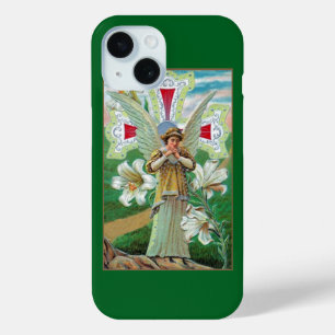 Cross And Angel Praying iPhone 15 Case
