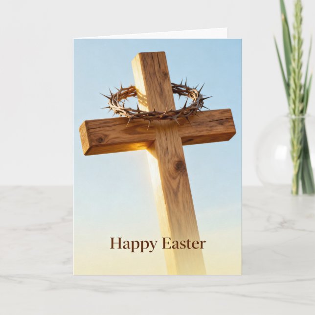 Cross and Blue Sky Easter Card (Front)
