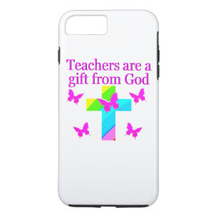 CROSS AND BUTTERFLY TEACHERS BLESSING DESIGN iPhone 8 PLUS/7 PLUS CASE