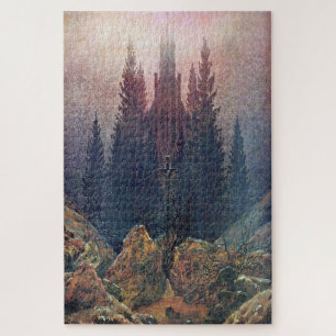 Cross and Cathedral in the Mountains - Friedrich Jigsaw Puzzle