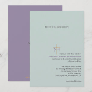 Cross and Cloth Wedding Invitation
