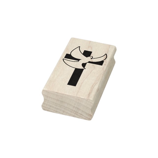 Cross and Dove Rubber Stamp (Stamp)