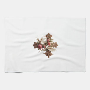 Cross and Doves PNG Clipart - Religious Christian Tea Towel