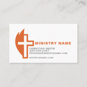 Cross and Flame Christian Business Card