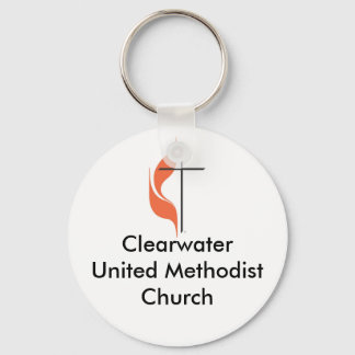 Cross and flame, ClearwaterUnited MethodistChurch Key Ring