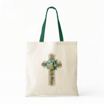 Cross and Flowers from 1910 Tote Bag