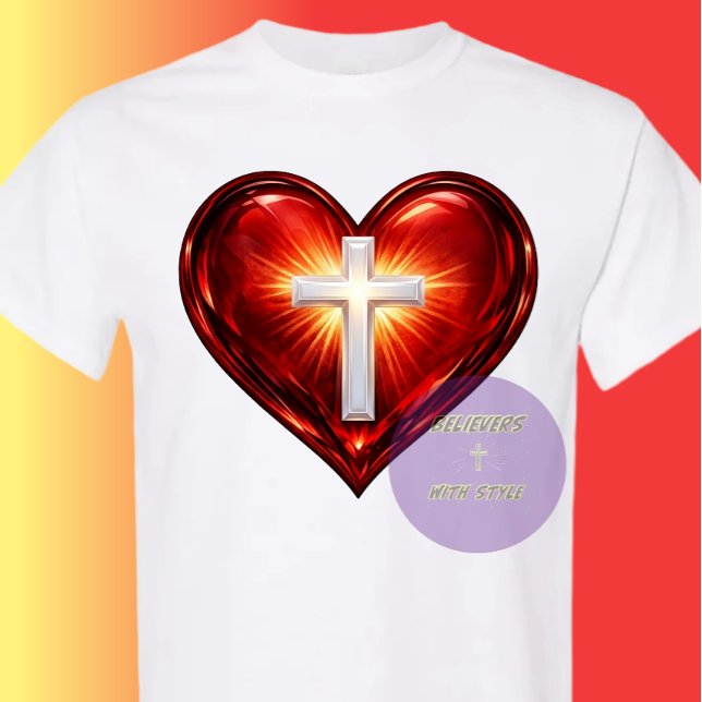 Cross and Heart T-Shirt (Creator Uploaded)
