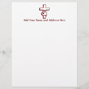 Cross and Holy Spirit / Holy Ghost Custom Letterhead