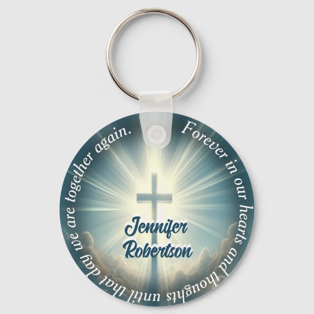 Cross and Name Key Ring (Front)