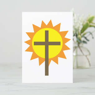 Cross And Sunshine Invitation