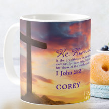Cross at Dusk Scripture Personalised