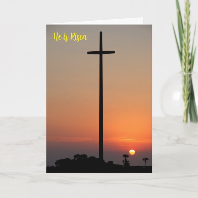 Cross at sunrise Easter Card (Front)