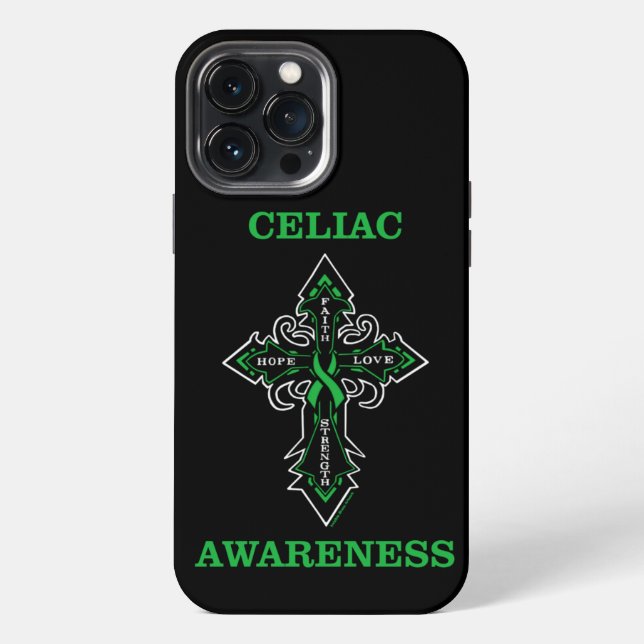 Cross/Awareness...Celiac  iPhone Case (Back)