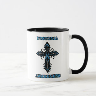 Cross/Awareness...Dystonia Two-Tone Coffee Mug