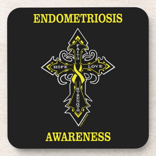 Cross/Awareness...Endometriosis Coaster (Front)