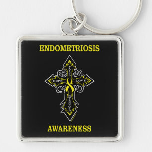 Cross/Awareness...Endometriosis Key Ring