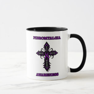 Cross/Awareness...Fibro Two-Tone Coffee Mug
